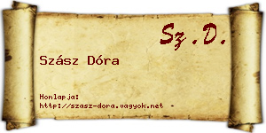 Szász Dóra névjegykártya