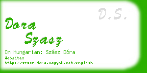 dora szasz business card