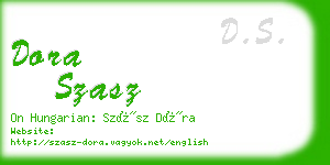 dora szasz business card
